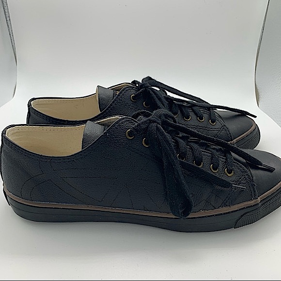 Po-Zu Butterfly vegan leather black sneakers - Picture 4 of 7